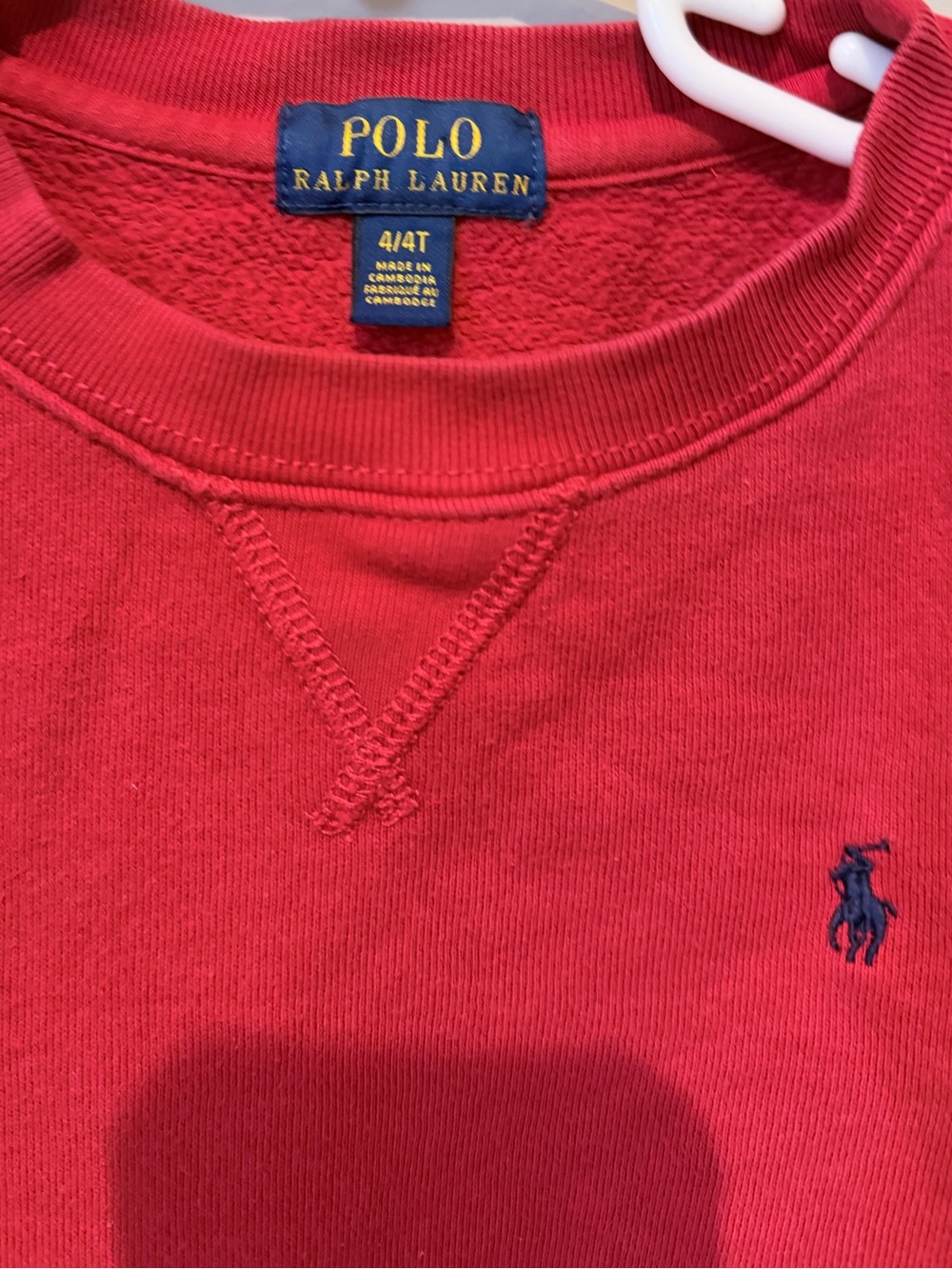 Polo by Ralph Lauren Kids Red Crewneck Sweatshirt size 4t